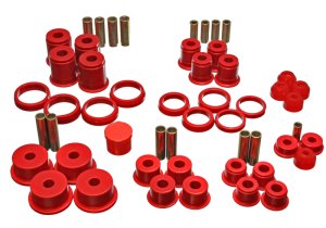 Jeep Comanche Suspension Bushing Kit - Front + Rear - Energy Suspension - Hyper-Flex Master - Red - `84-`01